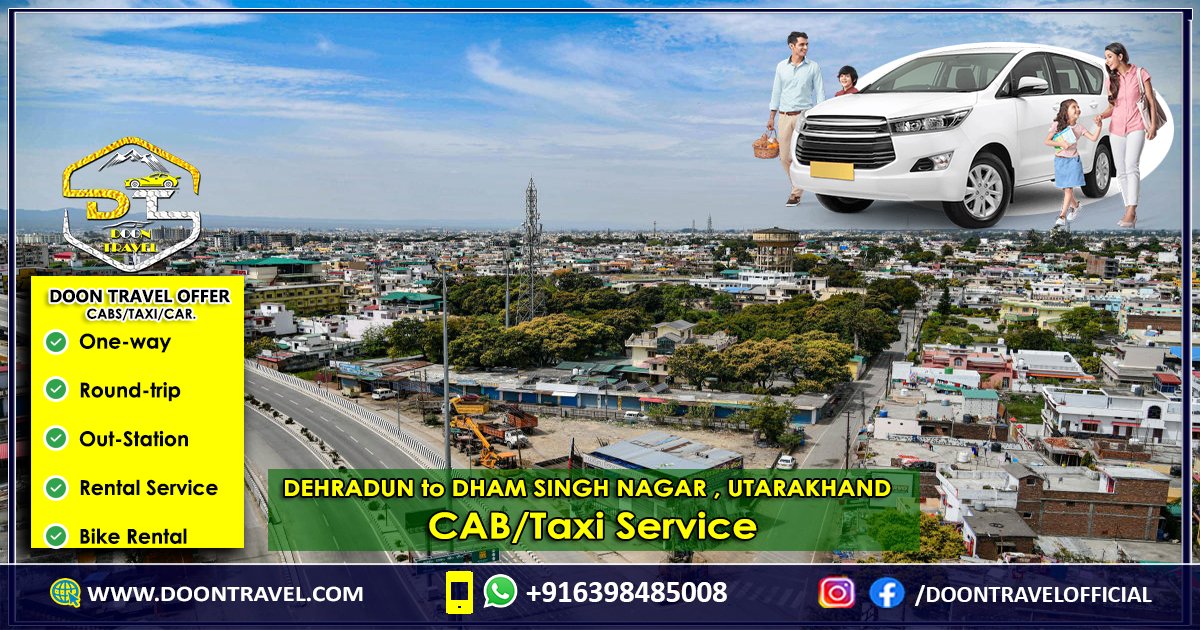 Dehradun to Udham Singh Nagar Taxi/CAB Service